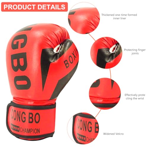 Proberos Kids Boxing Gloves Kids Training Gloves with Handwrap, 6 Oz Boxing Gloves Training Gloves for Boxing, Muay Thai and Sparring Sessions, Speed Ball(Red) Proberos Kids Boxing Gloves Kids Training Gloves with Handwrap, 6 Oz Boxing Gloves Training Gloves for Boxing, Muay Thai and Sparring Sessions, Speed Ball(Red)